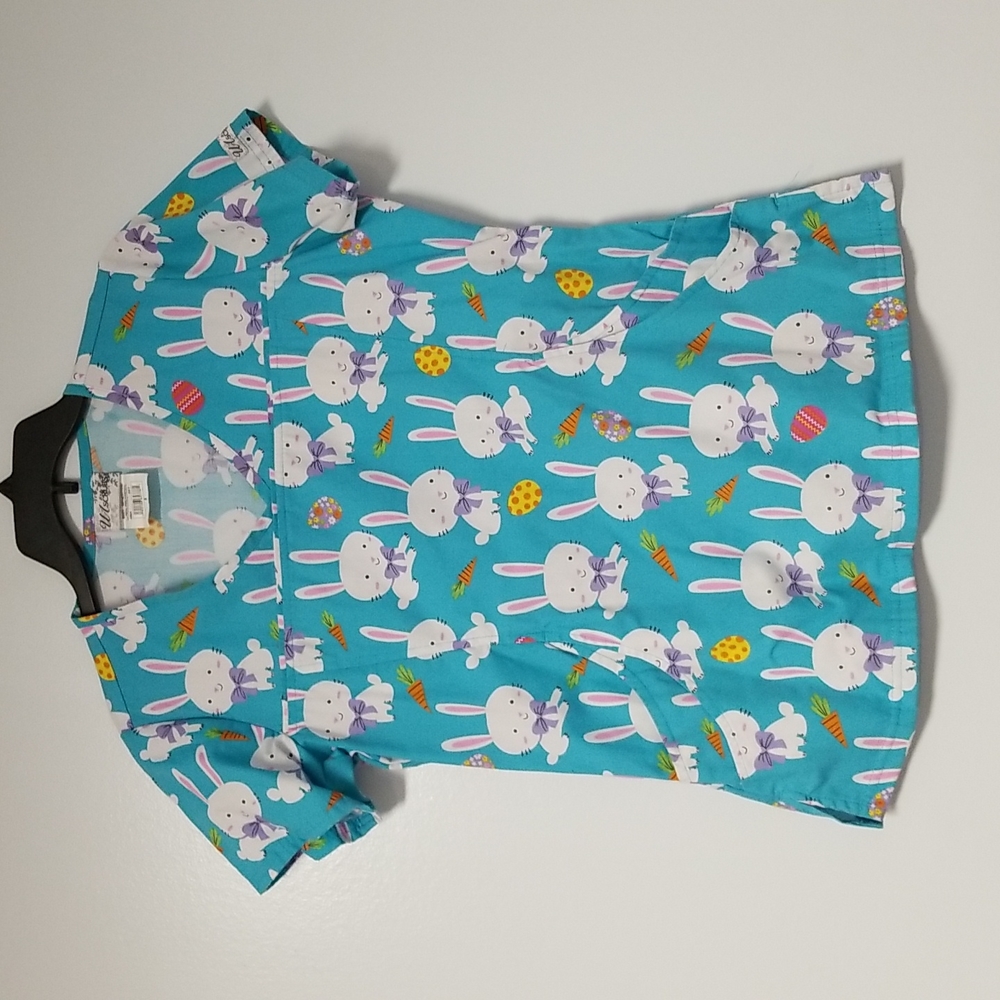 Easter Bunny Scrub Top